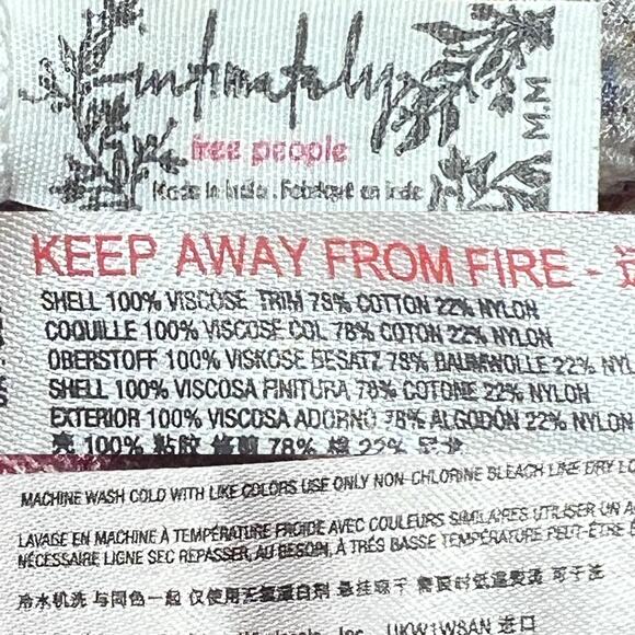 Free People Count Me In Trapeze Top in Floral Combo size Medium - Picture 14 of 16